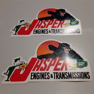 Vintage 90's Jasper engines racing sticker set Chevy Ford Mopar